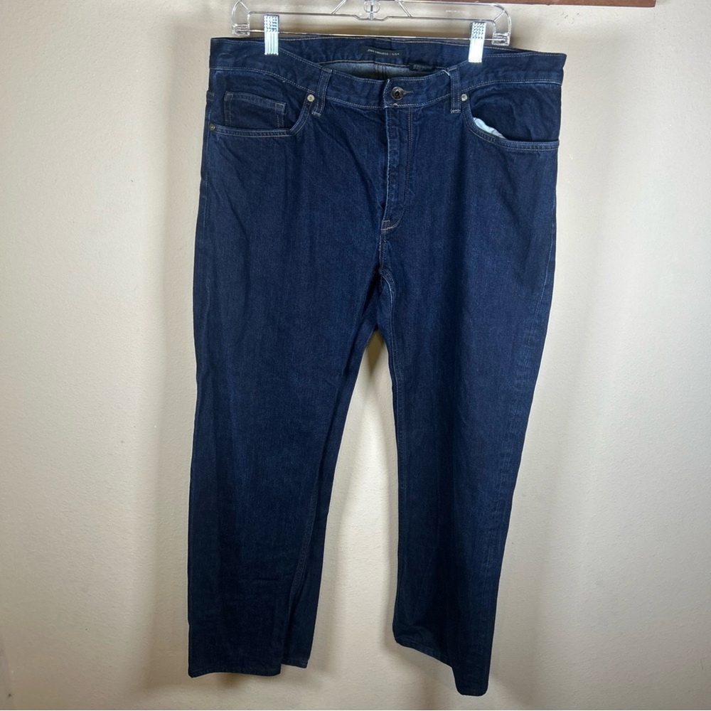 John Varvatos USA Jeans Mens 38x29 Classic Straight Dark Wash Blue Denim